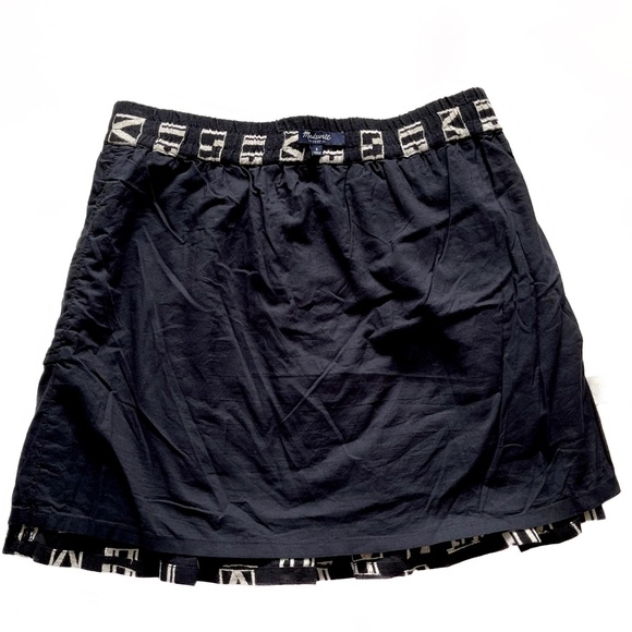 Madewell Black Cream Woodblock Mini Skirt S VGUC - Picture 6 of 13